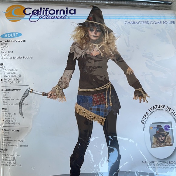 Creepy Scarecrow Adult Costume! New! - Picture 7 of 7